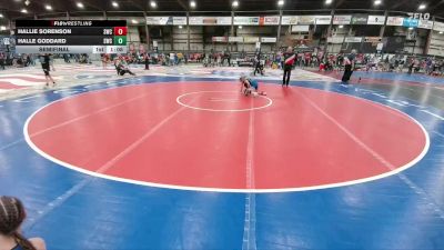 58 lbs Semifinal - Halle Goddard, Stillwater Wrestling Club vs Hallie Sorenson, Stanley Wrestling Club