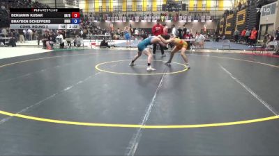 144 lbs Cons. Round 2 - Benjamin Kusar, Dardanes Trained vs Brayden Scheffers, Iowa