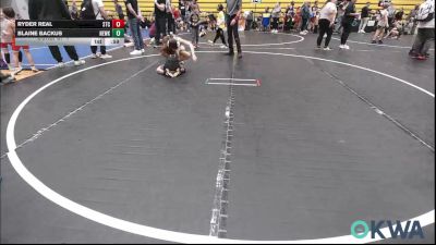 67 lbs Consi Of 4 - Ryder Real, Sallisaw Takedown Club vs Blaine Backus, Newkirk Takedown Club