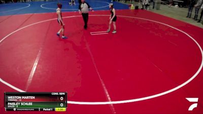 105 lbs Semis & 1st Wrestleback (8 Team) - Paisley Schlee, GMLOS vs Weston Marten, TMBWWG