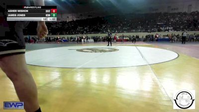 Consi Of 64 #2 - Asher Wishon, Southmoore SaberCats Wrestling vs James Jones, Hennessey Eagles Jr High