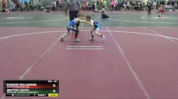 40 lbs Quarterfinal - Kannon Williamson, Elevate Wrestling Club vs Britton Couto, Northside Takedown Wrestling C