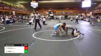 130 lbs Quarterfinal - Thane Simons, Badlands Brawlers vs Ethan Miller, Valley City Express