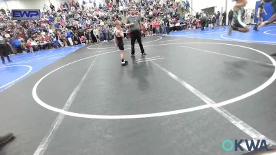 55 lbs Quarterfinal - Edward Ledbetter, Muskogee Rougher Youth Wrestling vs Cadence Records, Grove Takedown Club