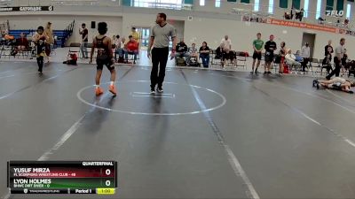 76 lbs Quarterfinal - Yusuf Mirza, FL Scorpions Wrestling Club vs Lyon Holmes, BHWC Dirt Diver