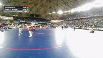 Boys 4A 150 lbs Champ. Round 2 - Bradley Holland, Sumner vs Waylon Hoyt, South Kitsap