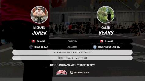 Michael Jurek vs Caleb Bears 2025 ADCC Vancouver Open