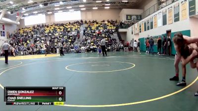 126 lbs Cons. Round 5 - Owen Gonzalez, NORTHWEST vs Chad Snelling, COPLEY