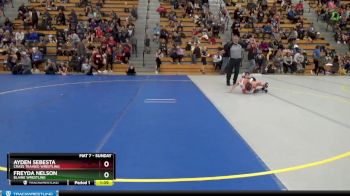 70 lbs Quarterfinal - Freyda Nelson, Blaine Wrestling vs Ayden Sebesta, Crass Trained Wrestling