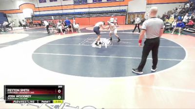 285 lbs Semifinal - Peyton Smith, Concordia University (WI) vs Josh Woodrey, Augustana College