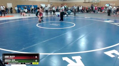 130lbs Cons. Round 4 - Sierra Sok, Spanaway Lake (Girls) vs Abby Buck, Prairie (Girls)