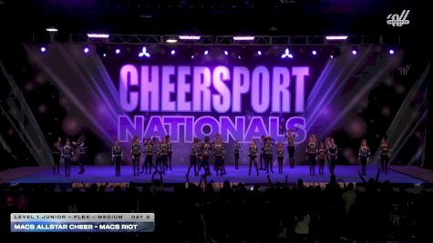 Macs Allstar Cheer - Riot [2026 L1 Junior - Flex - Medium Day 2] 2026 CHEERSPORT National All Star Cheerleading Championship
