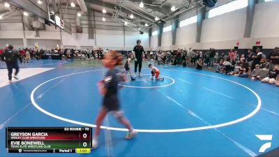 70 lbs Champ. Round 1 - Greyson Garcia, Wesley Club Wrestling vs Evie Bonewell, Texas Elite Wrestling Club