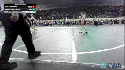 105 lbs Quarterfinal - Brilee Combs, Cowboy Wrestling Club vs Branson Rigdon, Piedmont