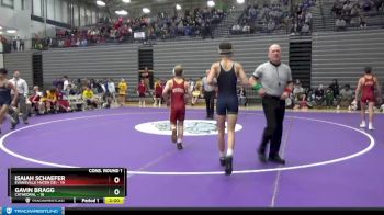 120 lbs Semis & 1st Wrestleback (8 Team) - Isaiah Schaefer, Evansville Mater Dei vs Gavin Bragg, Cathedral