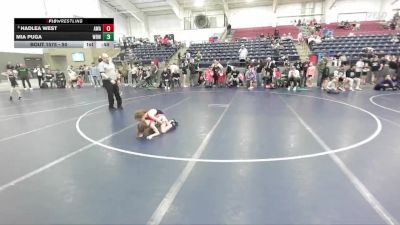50 lbs Semifinal - Hadlea West, Aviator Wrestling Academy vs Mia Puga, White Rhino Wrestling