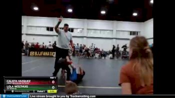 Novice 53 lbs Round 1 - Calista Vazquez, Crest Brazilian Jiu Jitsu vs Lola Wolthuis, ZR Team NC