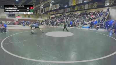 138 lbs Champ. Round 1 - Julian Espinoza, Cerritos vs Evan Contrano, Heritage