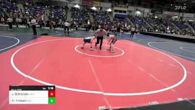 100 lbs Quarterfinal - Jaxon Bohlander, Valley Bad Boys vs Hudson Tribbett, Grit