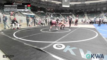 130 lbs 3rd Place - Christian Garcia, Eufaula Ironheads Wrestling Club vs Clinton Stout Jr., Keystone Wrestling Club