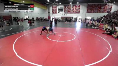 175 lbs Quarterfinal - Andres Alonso, Gahr High School vs Nathan Narajos, Glendora High School