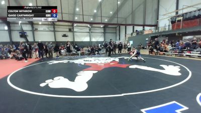U16 FK - 106 lbs Cons. Semis - Gaige Cartwright, Reality Sports Wrestling Club vs Colton Withrow, CNWC Concede Nothing Wrestling Club