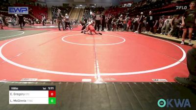 119 lbs Semifinal - Ethan Gregory, Grove Takedown Club vs London McGinnis, Team Tulsa Wrestling Club