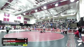 100 lbs Champ. Round 2 - Jackeline Pinzon, Rio Mesa vs Reighlene Valdez, Long Beach Poly