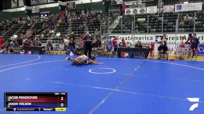 114 lbs Cons. Round 2 - Jacob Penzkover, WI vs Jaxon Wilson, IA