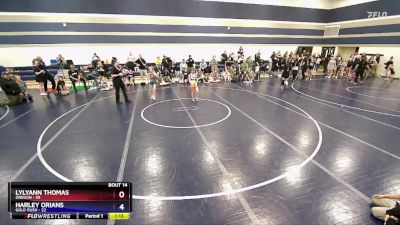 62 lbs Round 5 (6 Team) - Lylyann Thomas, Oregon vs Harley Orians, Gold Rush