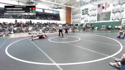 157 lbs Champ. Round 2 - Cesar Hernandez, Hillcrest vs Justin Shnayderman, Beverly Hills
