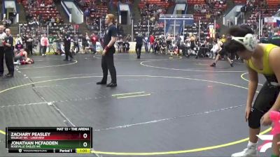 130 lbs Cons. Round 2 - Zachary Peasley, Wildcat WC - Lakeview vs Jonathan Mcfadden, Roseville Eagles WC