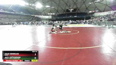 106 lbs Cons. Round 4 - Julio Zendejas, NWWC vs Jace Linthakhan, Ilwaco Youth Wrestling