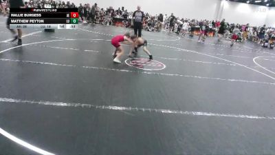 72 lbs Round 3 (3 Team) - Hallie Burgess, Alpha Elite vs Matthew Peyton, Level Up Wrestling