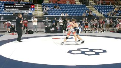 113 lbs Cons. Sub-rd Of 16 - Michael McNamara, Illinois vs Carson Raper, North Carolina