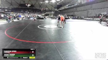 1A 182 lbs Quarterfinal - Shon Visser, Nooksack Valley vs Dawson Spies, Cashmere