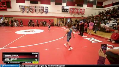 45 lbs Round 2 - Sariah Fisher, Empire Wrestling Club vs Abel Mireles, Washington