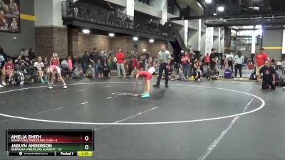 65 lbs Round 2 (4 Team) - Jaelyn Anderson, Nebraska Wrestling Academy vs Amelia Smith, Grand View Wrestling Club