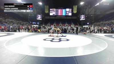 125 lbs Cons. Sub-rd Of 32 - Lola Barkby, MI vs Karina Lojowski, IL