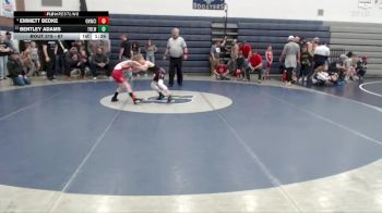 67 lbs Quarterfinal - Bentley Adams, Team Real Life Wrestling vs Emmett Bedke, Oakley Hornets Wrestling Club Inc.