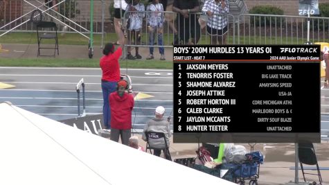 Youth Boys' 200m Hurdles, Finals 7 - Age 13