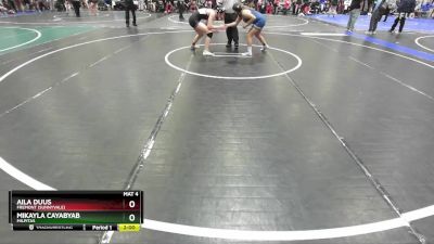 145 lbs Quarterfinal - Aila Duus, Fremont (Sunnyvale) vs Mikayla Cayabyab, Milpitas