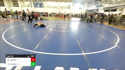 69 lbs Round Of 16 - Adam James, Top Flight Wrestling Academy vs Cameron Juhola, Hamma Shack