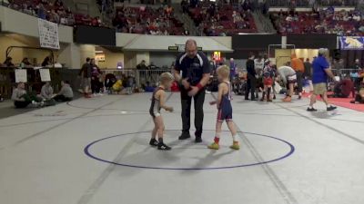 49 lbs Cons. Round 4 - Eli Tebay, Headwaters Wrestling Academy vs Wesley Hofer, Project Wrestling
