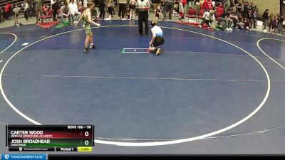 78 lbs Champ. Round 2 - Josh Broadhead, Shootbox vs Carter Wood, Iron Co Wrestling Academy