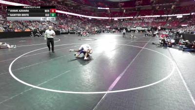 120 lbs Champ. Rd Of 16 - Josue Azuara, Weyauwega-Fremont vs Sawyer Brite, Glenwood City