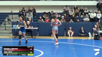 101 lbs Semifinal - Erin Hikiji, University Of Providence vs Esthela Trevino, Southern Oregon