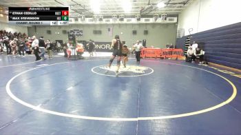 165 lbs Champ. Round 1 - Ethan Cedillo, Westminster vs Max Stevenson, Hesperia