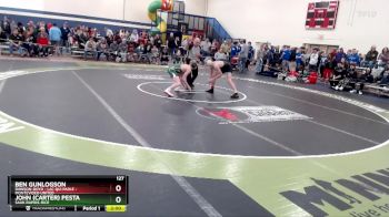 127 lbs Champ. Round 2 - Ben Gunlogson, Dawson-Boyd - Lac Qui Parle - Montevideo United vs John (Carter) Pesta, Sauk Rapids-Rice