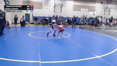 75 lbs Champ. Round 2 - Annaliyah Ramirez, Fighting Squirrels Wrestling Club vs Isabella Brown, Team Real Life Wrestling